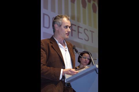 David Andre accepts the Amnesty International award for EVERLASTING SORROW, LIFE AFTER THE DEATH PENALTY